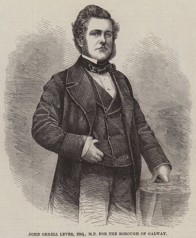 John Orrell Lever, Esquire, MP för Borough of Galway (gravyr) av English School