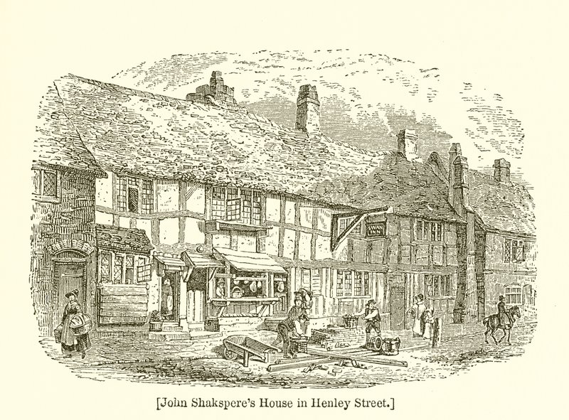 John Shakespeares hus på Henley Street av English School