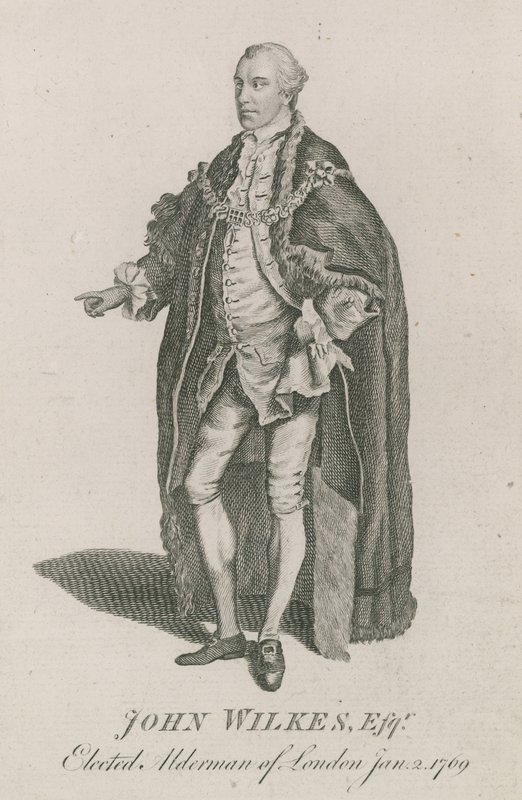 John Wilkes, vald till Alderman of London, 2 januari 1769 av English School