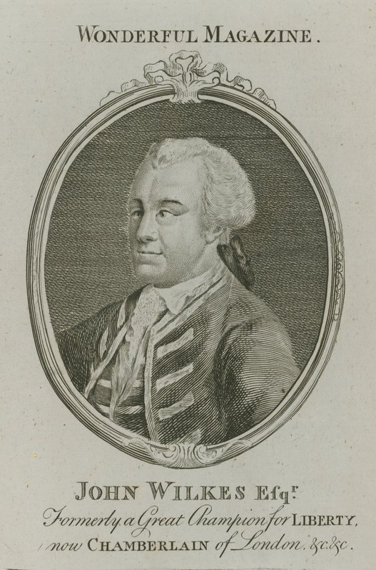 John Wilkes, tidigare en stor frihetsförkämpe, nu Chamberlain of London av English School