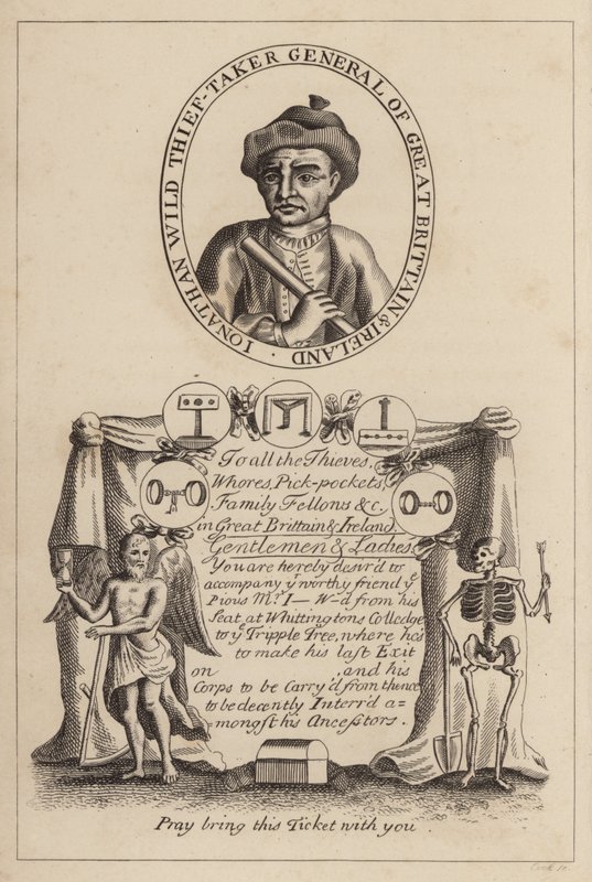 Jonathan Wild Thief-Taker General i Storbritannien och Irland av English School