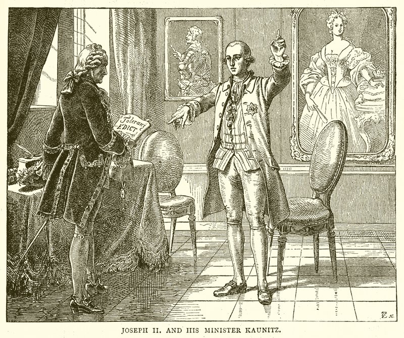 Joseph II och hans minister Kaunitz av English School