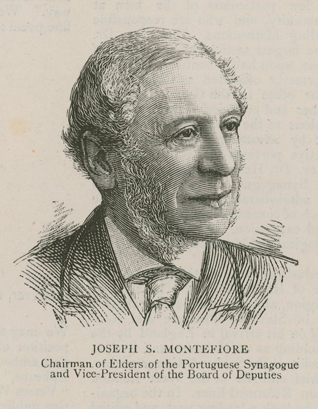 Joseph S Montefiore, ordförande för äldste i den portugisiska synagogan och vice ordförande i styrelsen för deputerade av English School