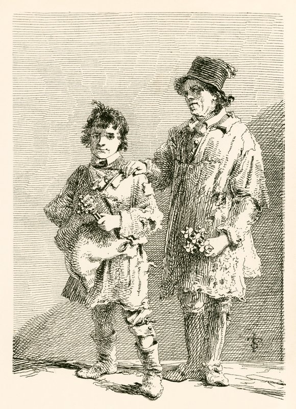 Joseph Thake och hans son, som gjorde rasselpussel av English School