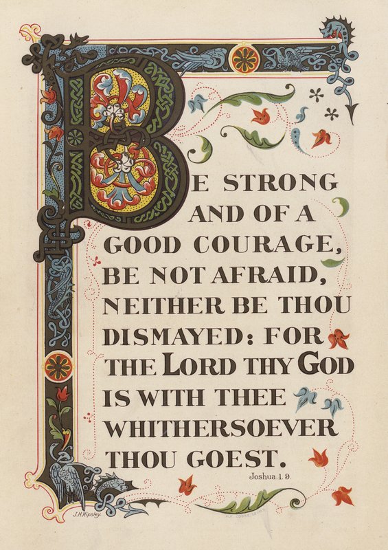 Josua 1:9 (chromolitho) av English School