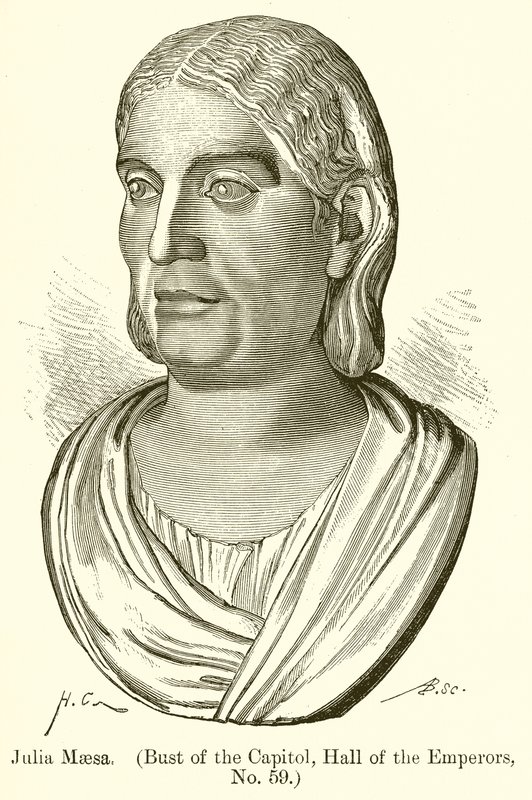 Julia Maesa. (Byst av Capitolium, Hall of the Emperors, nr 59) av English School