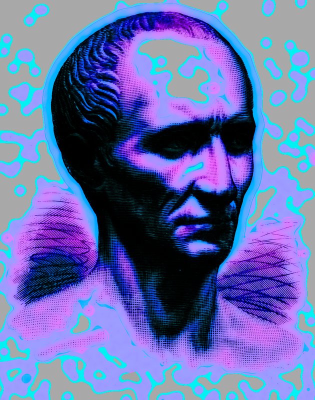 Julius Caesar, illustration från Cassells Illustrated Universal History av Edward Ollier, publicerad 1890 (digitalt förbättrad bild) av English School