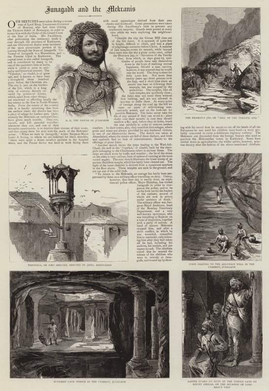 Junagadh och Mekranis (gravyr) av English School