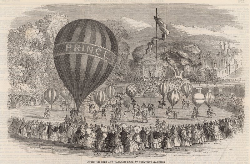 Ungdomsfest och ballonglopp på Cremorne Gardens av English School