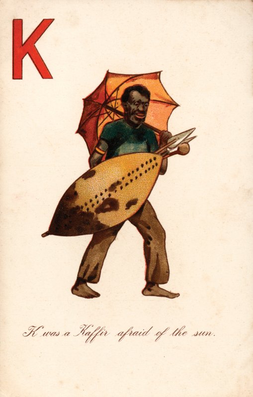K, Kaffir (färg litho) av English School