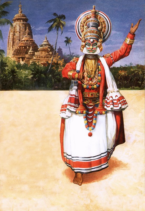 Kathakali, en av Indiens mest färgstarka danser av English School