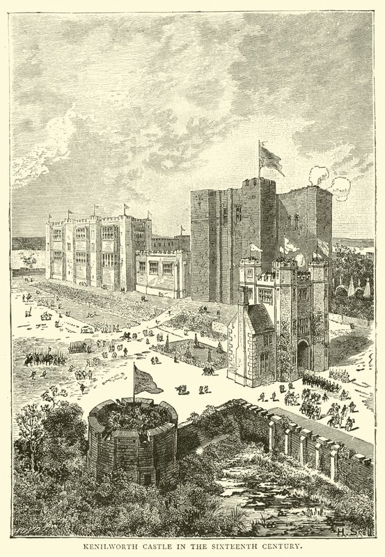 Kenilworth Castle på 1500-talet av English School