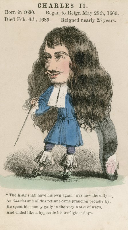 Kung Karl II (akvatint) av English School