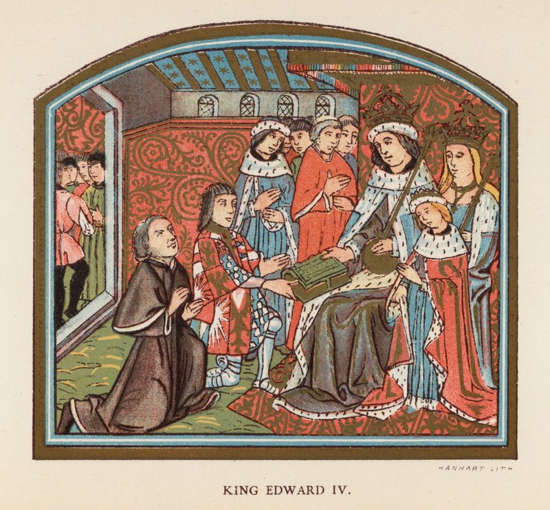 Kung Edward IV (färglitografi) av English School