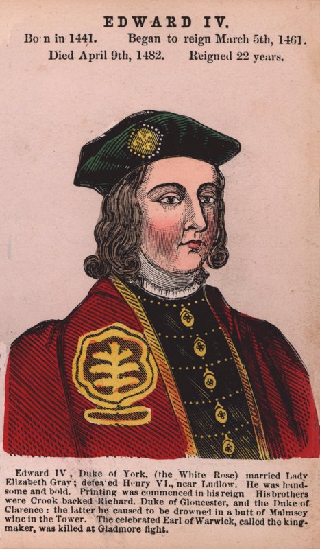 King Edward IV (färgad gravyr) av English School