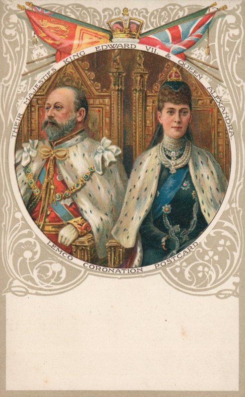 Kung Edward VII och drottning Alexandra av English School