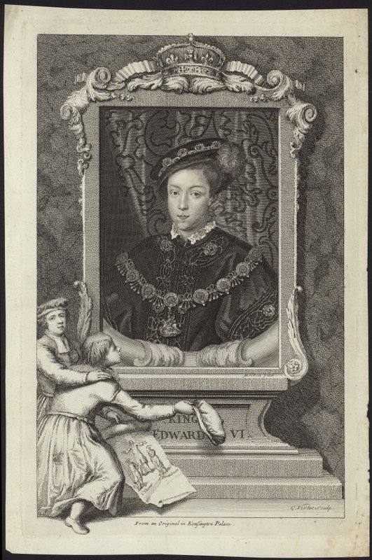 kung Edward VI av England och Irland av English School