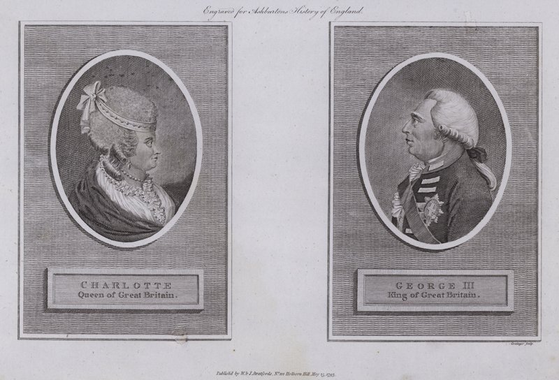 Kung George III och drottning Charlotte av English School