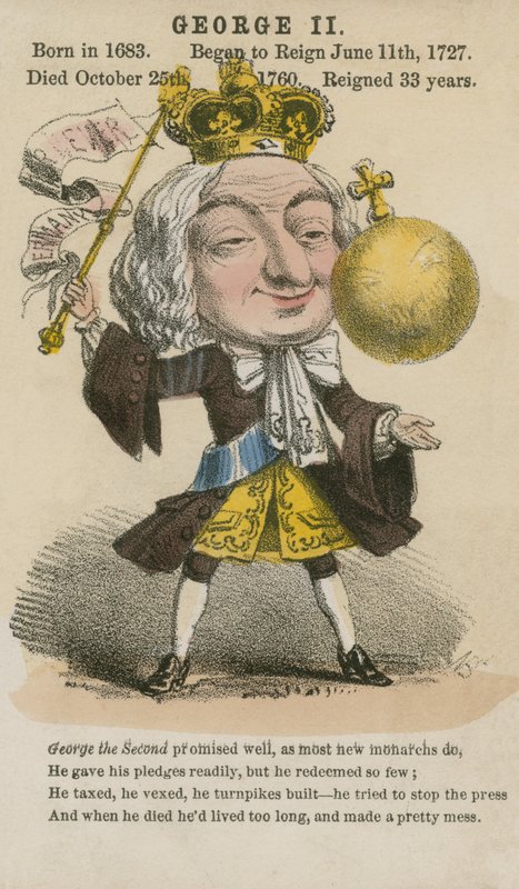 King George II (akvatint) av English School