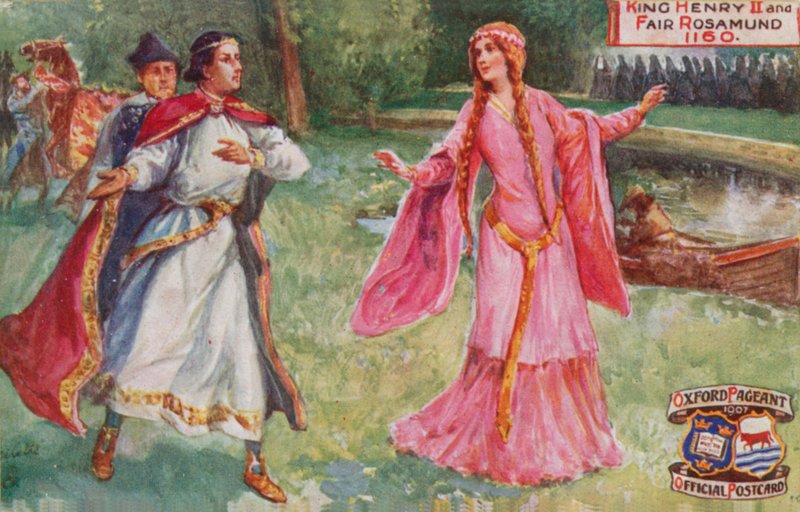 Kung Henrik II och Fair Rosamund, 1160 av English School