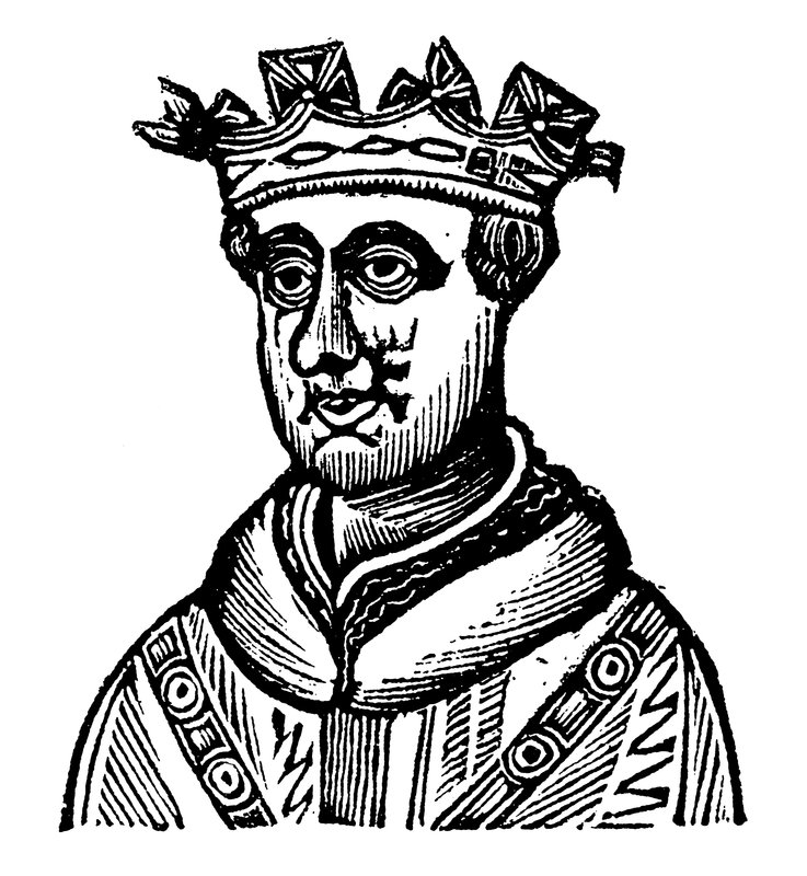 Kung Henrik V (träsnitt) av English School