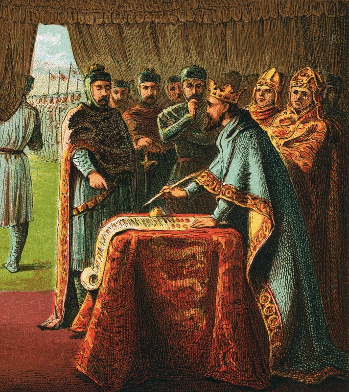 King John och Magna Carta av English School