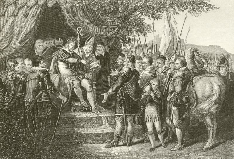 Kung John ratificerar Magna Charta av English School