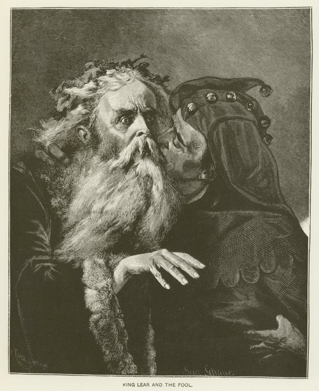 Kung Lear och dåren (gravyr) av English School