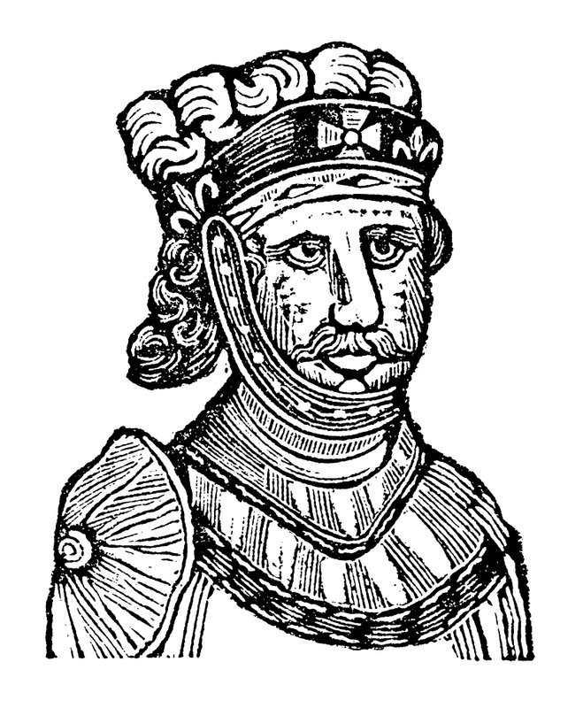 Kung Richard I, med tillnamnet Coeur De Lion (träsnitt) av English School
