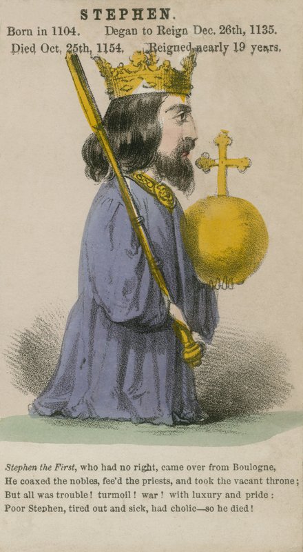 King Stephen (akvatint) av English School