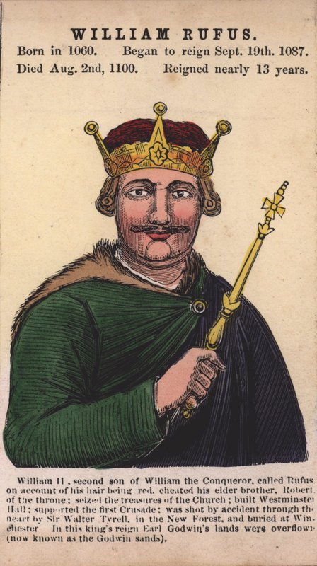 Kung Vilhelm II (färgad gravyr) av English School