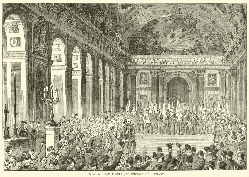 Kung Vilhelm utropade till kejsare av Tyskland i december 1870 av English School