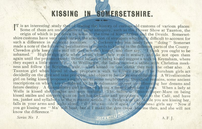 Kyssar i Somerset (litho) av English School