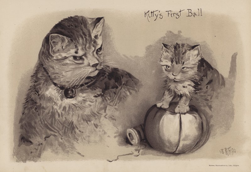 Kittys första bal (chromolitho) av English School