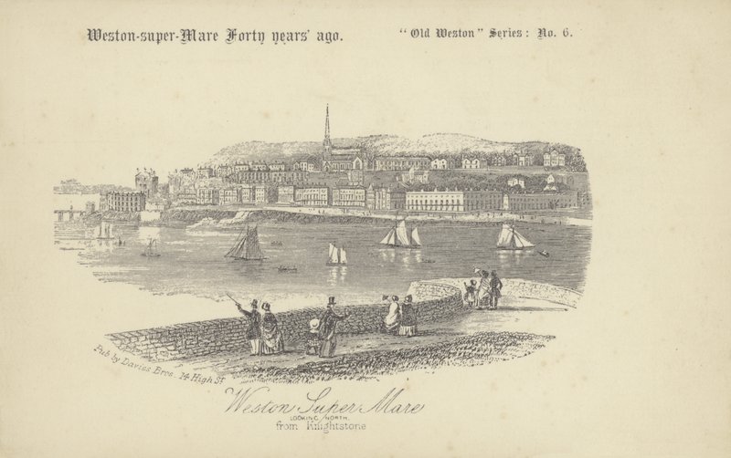 Knightstone, Weston-supersto (litho) av English School