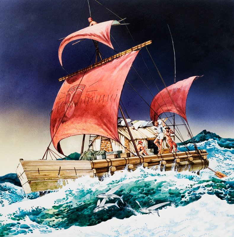 Kon-Tiki på sin episka resa av English School