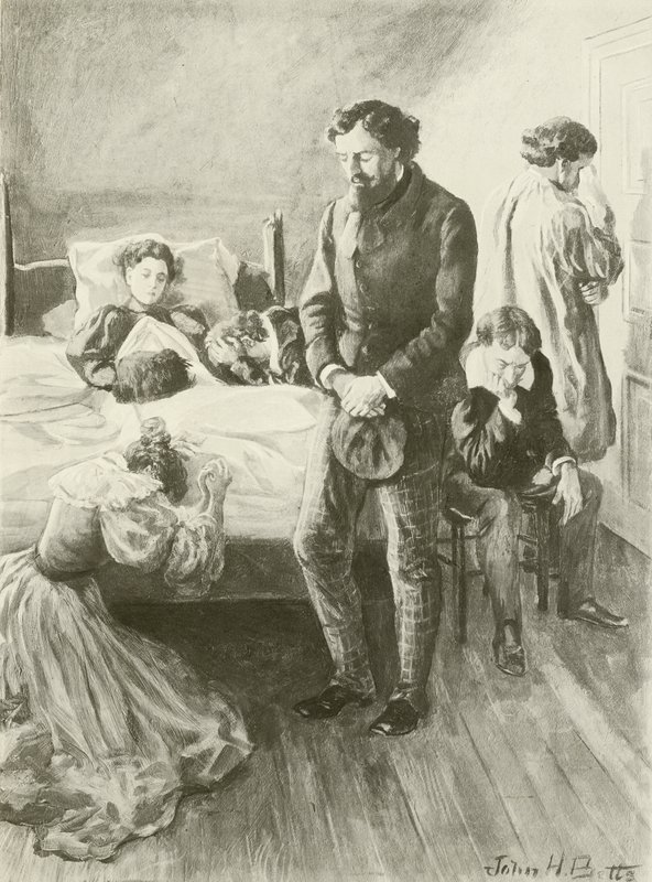 La Boheme, sista akten (gravyr) av English School