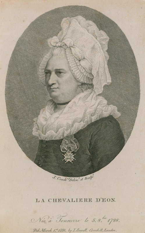 La Chevaliere DEon, född i Tonnerre, 5 augusti 1728 av English School