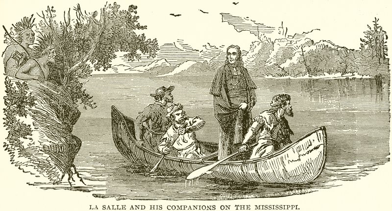 La Salle och hans följeslagare på Mississippi av English School