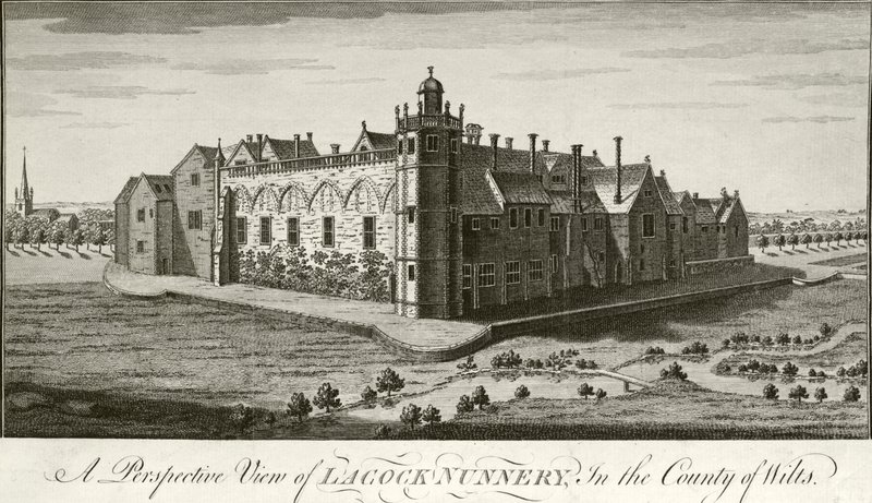Lacock Abbey, Wiltshire (gravyr) av English School