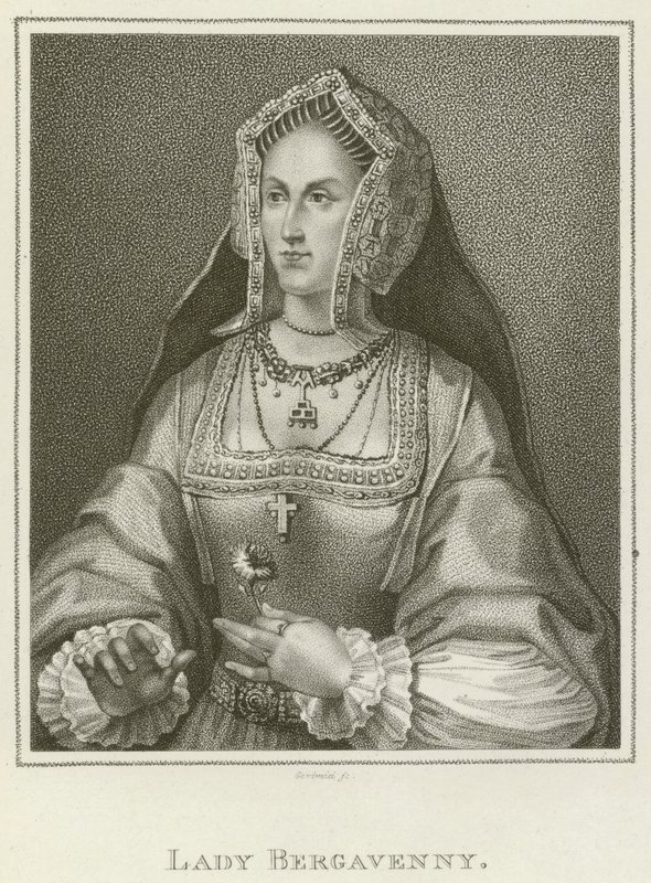 Lady Bergavenny (gravyr) av English School