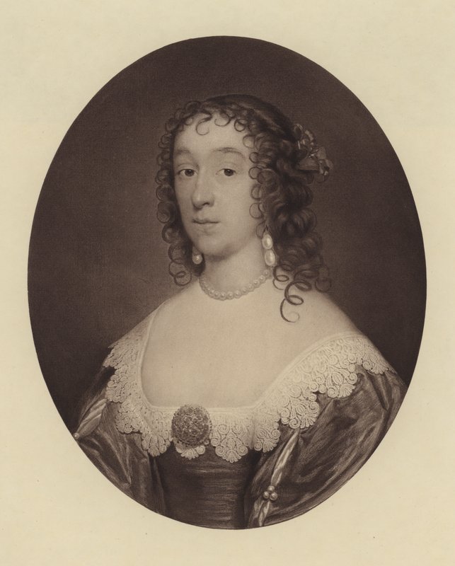 Lady Fauconberg (Mary Cromwell), tredje dotter till Oliver Cromwell (litografi) av English School