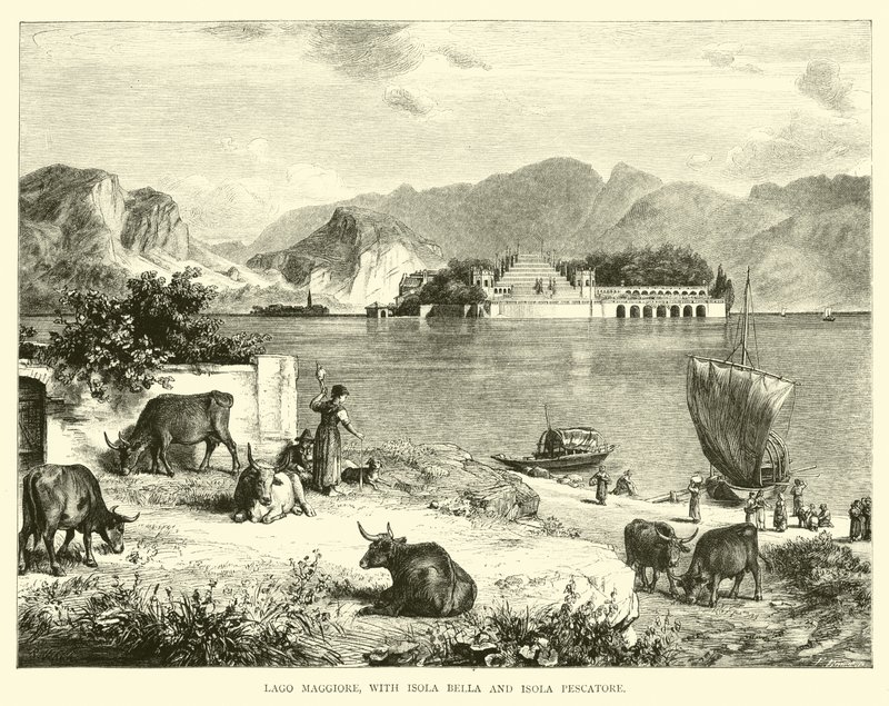 Lago Maggiore, med Isola Bella och Isola Pescatore av English School