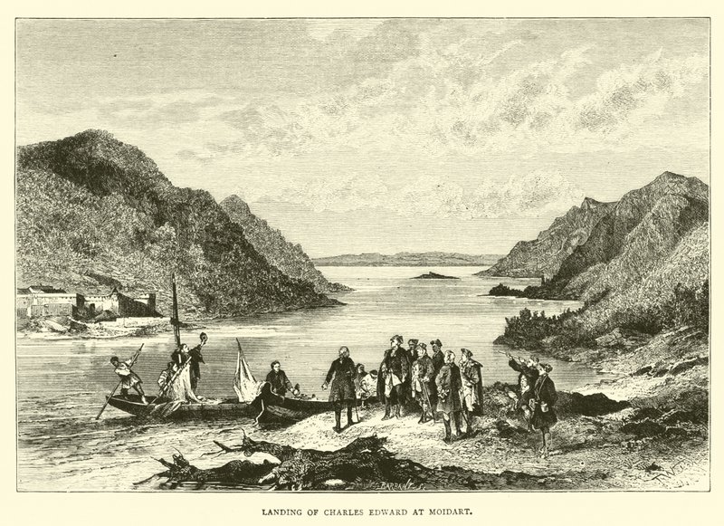 Charles Edwards landstigning vid Moidart av English School