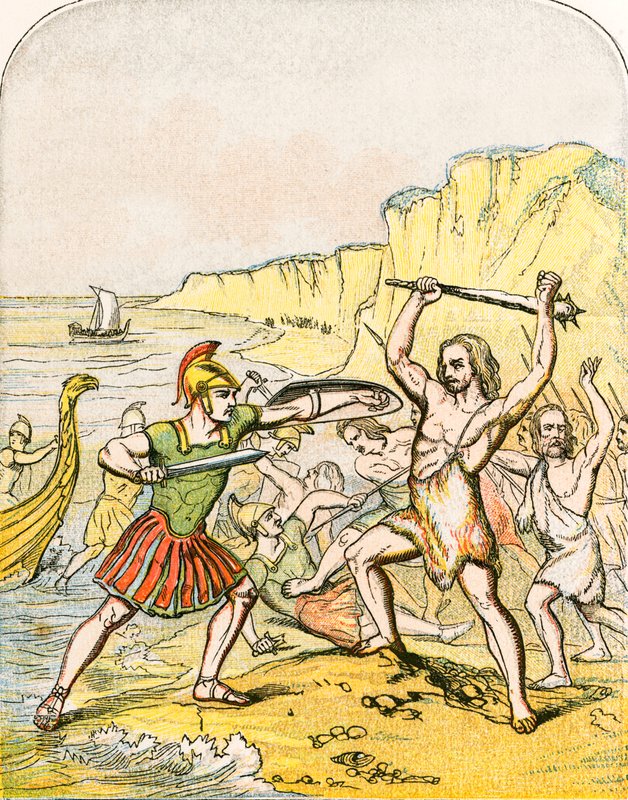 Landstigning av Julius Caesar av English School