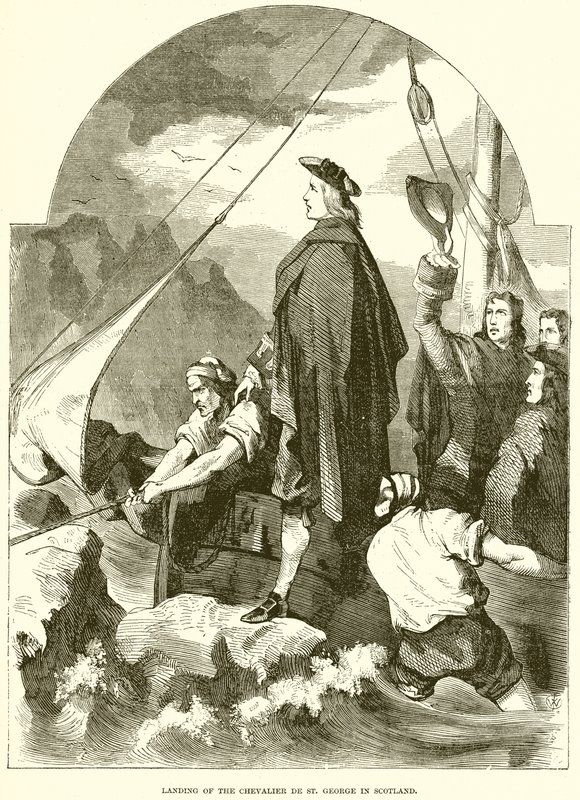 Landstigning av Chevalier de St. George i Skottland av English School
