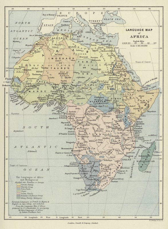 Språkkarta över Afrika av English School