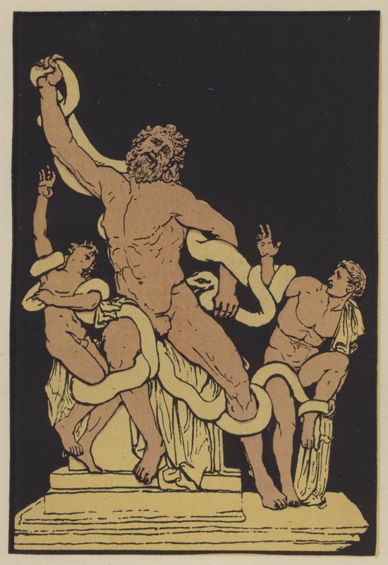 Laocoon (färg litho) av English School