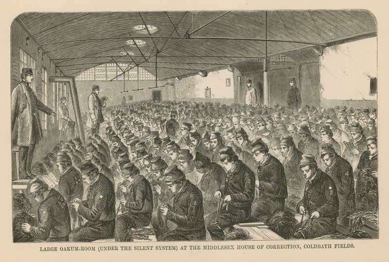 Stort ekrum på Middlesex House of Correction av English School
