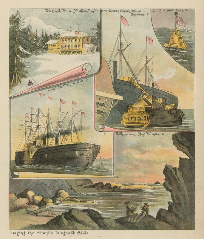 Att lägga Atlantic Telegraph Cable av English School